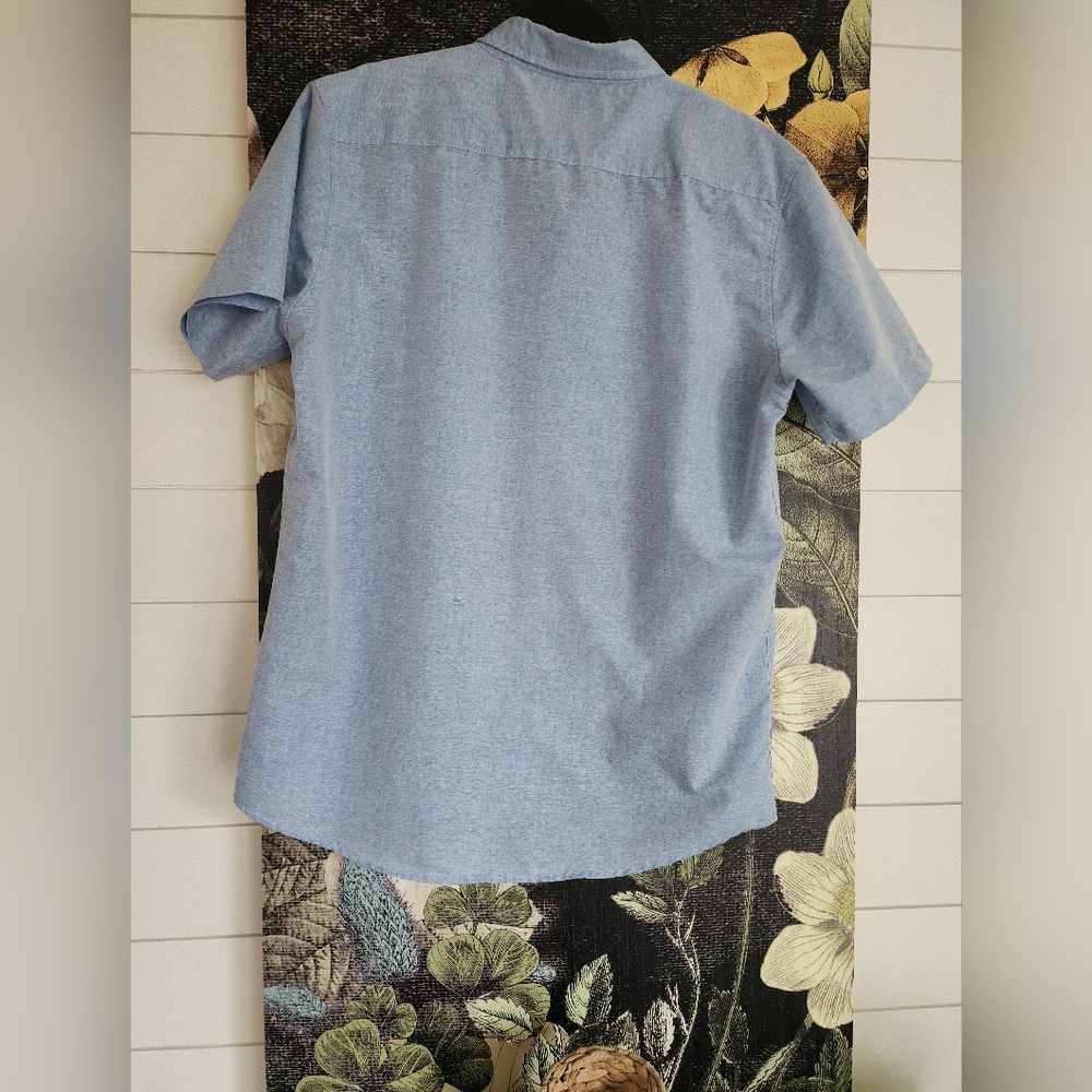 TWO!! Men's large short sleeve Blue & GREEN Murl button-down - Picture 9 of 14